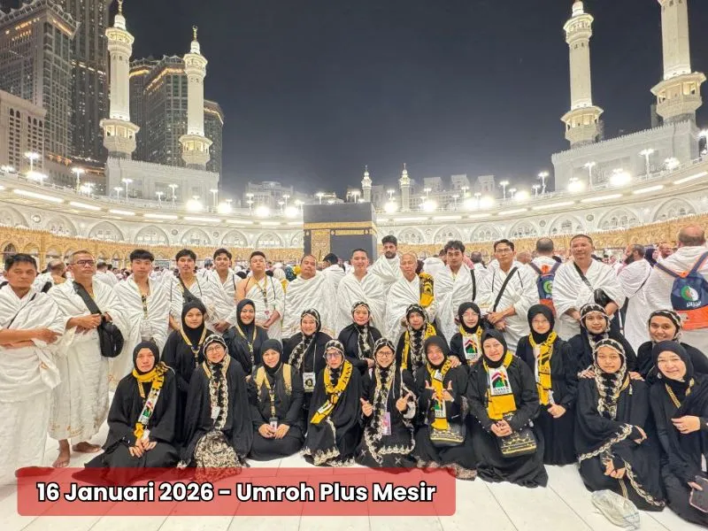 Dokumentasi jamaah umroh Jannah Firdaus Travel keberangkatan 16 Januari 2026